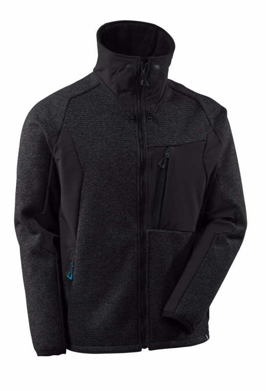 Strikjakke 17105 sort, str. XS