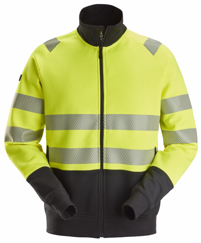 Sweatjakke Hi-vis 2835 Gul/sort, str. XS