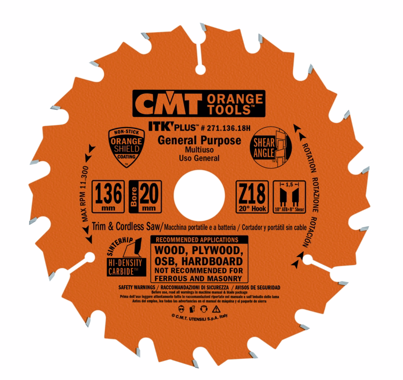 Rundsavklinge Ø210x1,8x30 mm, Z48 W