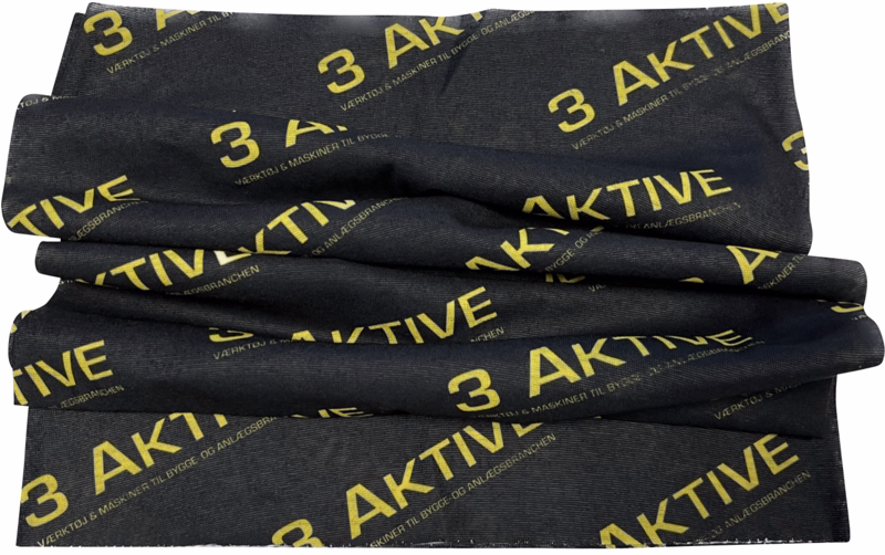 Halsedisse sort/gul m/3Aktive logo
