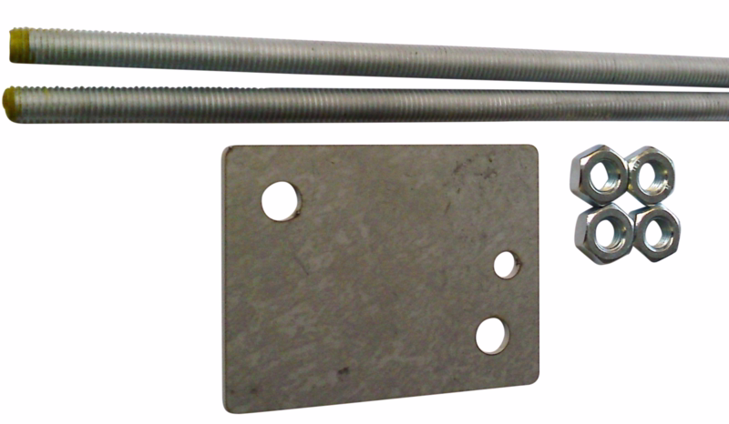 Ankerpladesæt f/nøgleboks MVR7000 m/2x gevindstænger