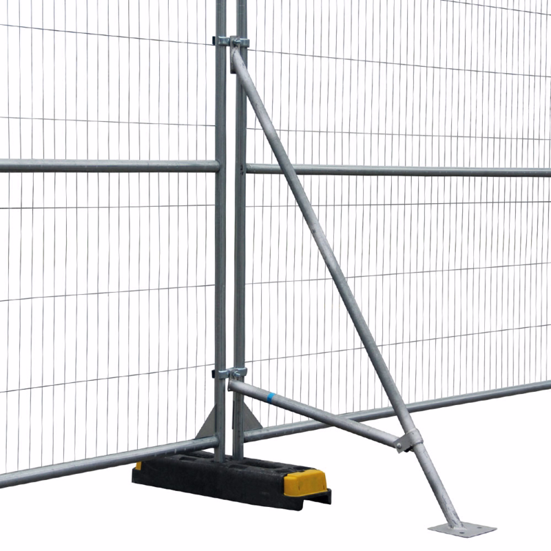 Støtteben m/stabilisator t/byggepladshegn