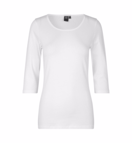 ID Identity - T-shirt Dame 3/4 ærme 0597 Hvid