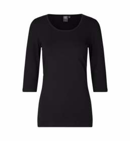 ID Identity - T-shirt Dame 3/4 ærme 0597 Sort