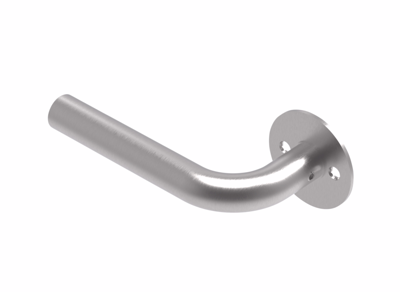 Dørgreb RS L-form Ø18 massiv cc30 halv