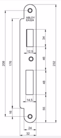 Assa Abloy - Slutblik EA324 V/H 2 mm