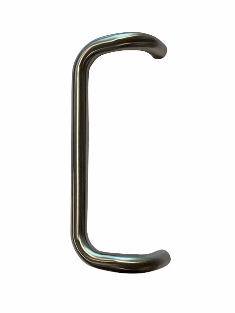 Dørhank RS 304 børstet Ø25x300mm Forkrøbbet, gevind M10