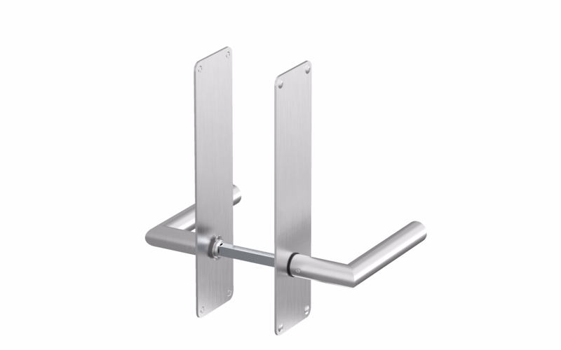 Dørgreb Ø18 mm Gering m/skilte 215x55 glat RS