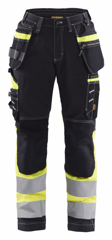 Arbejdsbuks 7196 Dame Hi-vis Sort/Gul, str. D22