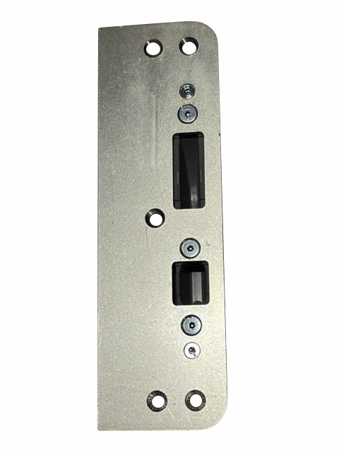 Slutblik t/træ/alu Hage-rigle/rundbolt 204x56mm Venstre