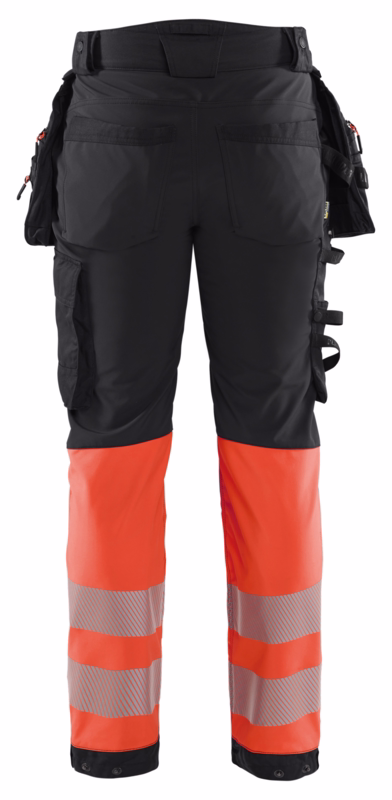 Softshellbuks 1821 Hi-vis Sort/Rød, str. C50