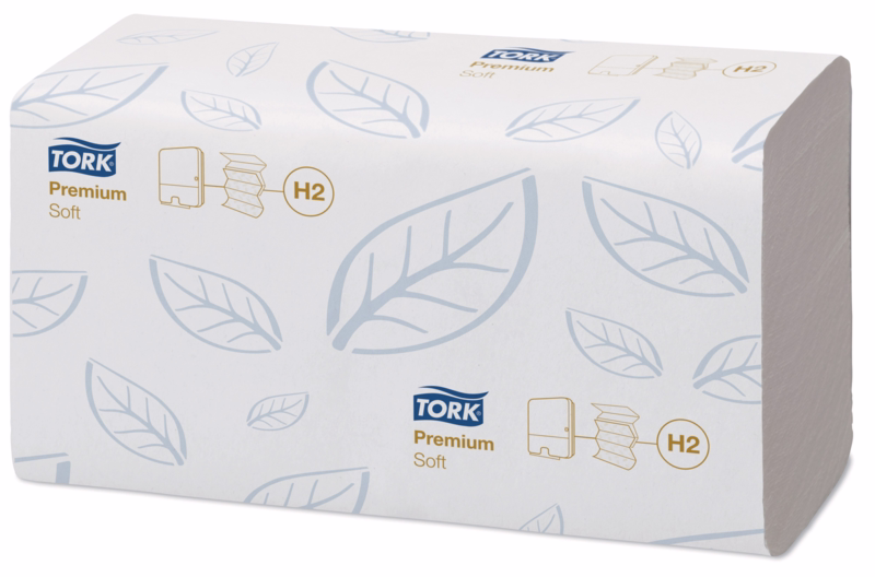 Håndklædeark Premium Intefold 2-lags hvid, 110 ark