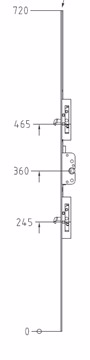 Paskvil L=720x16 mm D25mm GH360 H6 Kolv=245-465mm