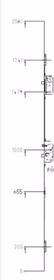 Assa Abloy - Stanglås 6074 PZ72 D55mm H. m/ekstralås 9788