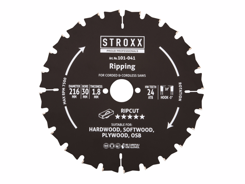 Rundsavklinge Ø216x1,8x30mm Z24NEG Træ