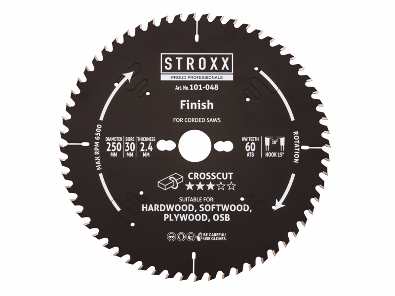 Rundsavklinge Ø250x2,4x30mm Z60KW Træ