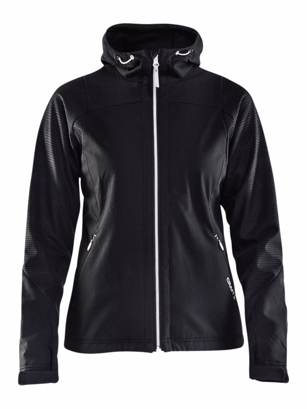 Softshell Jakke Highland Dame Black/White Str. 2XL