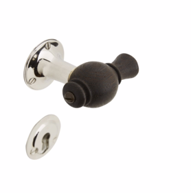   - Dørgreb eg røget Knebel kort m/krom roset Ø50 t/gl. dør