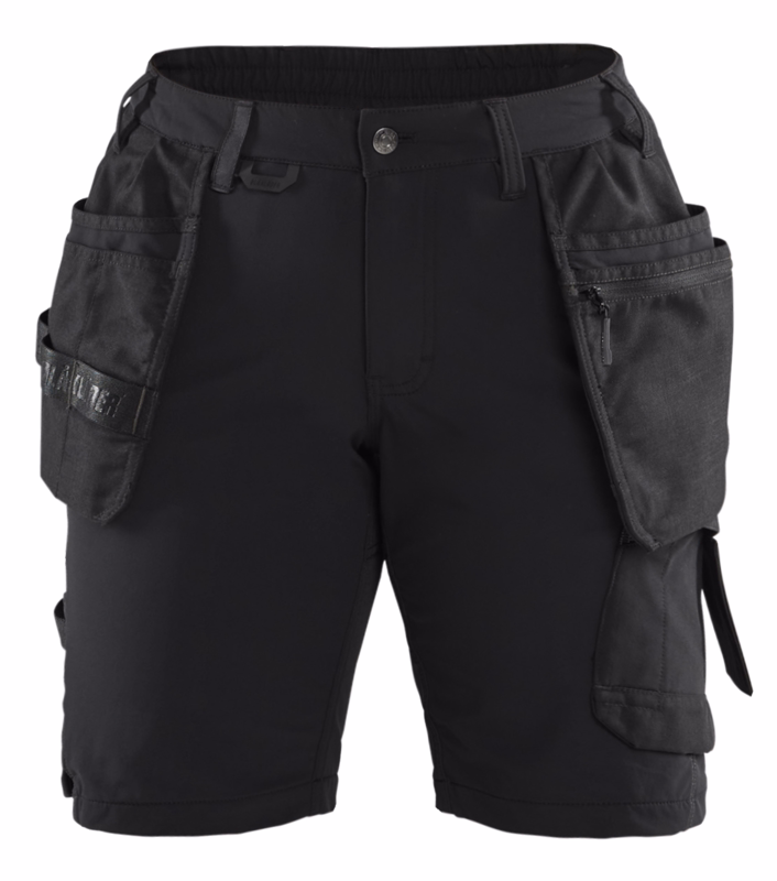 Arbejdsshorts 7183 Dame Sort/Mørk Grå, str. C36