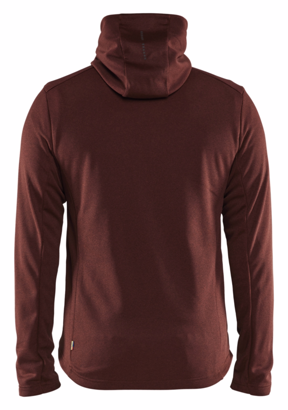 Hættetrøje 3540 Brændt Rød/Sort, str. L