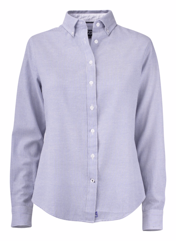 Skjorte Oxford Dame Belfair Blue/white Str. L