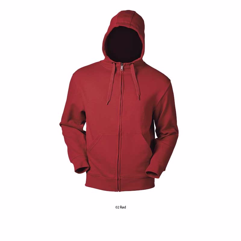 Hættetrøje m/lynlås Gimont Rød Str. S