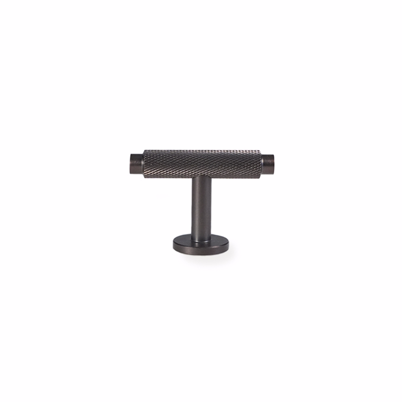 Møbelgreb mess brun T-form 50x36mm