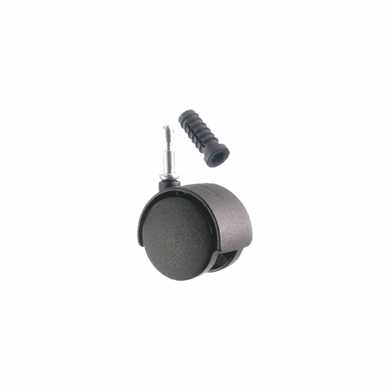 Møbelhjul m/tap sort 40mm á 4 stk