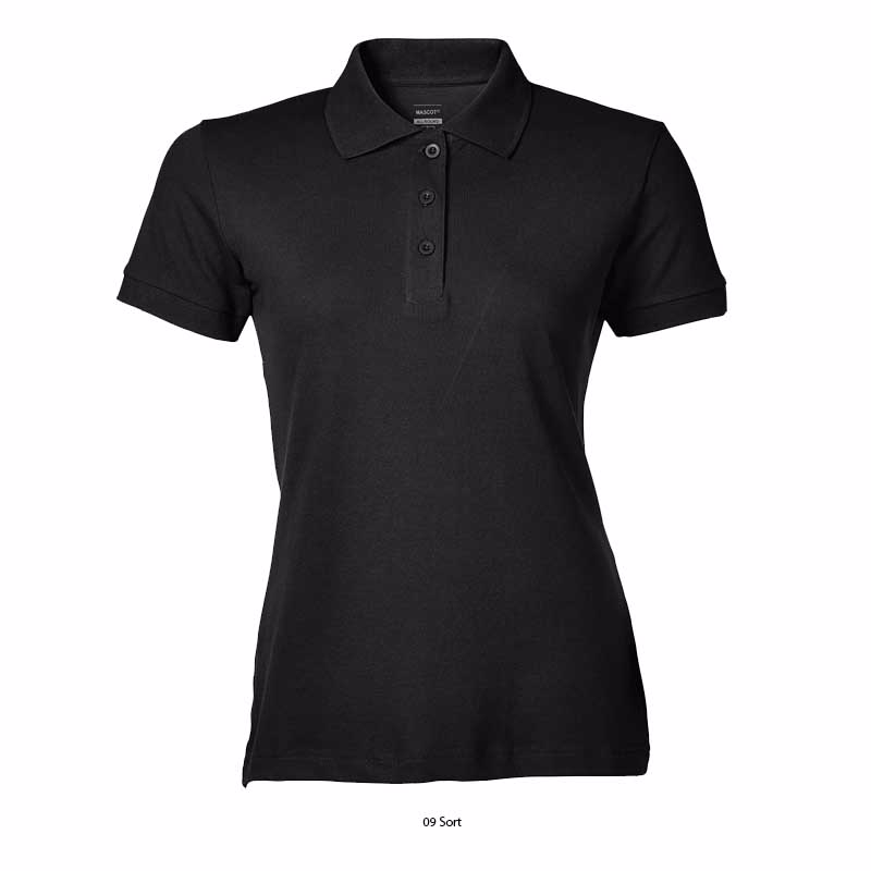Polo shirt Dame Grasse sort, Str. S
