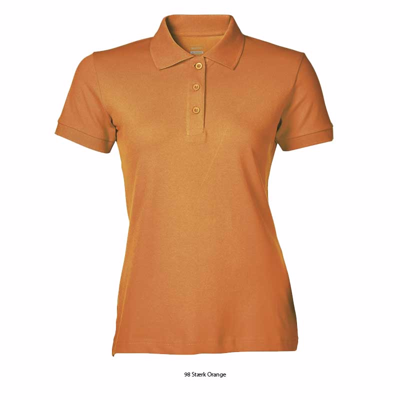 Polo shirt Dame Grasse stærk orange, Str. XL
