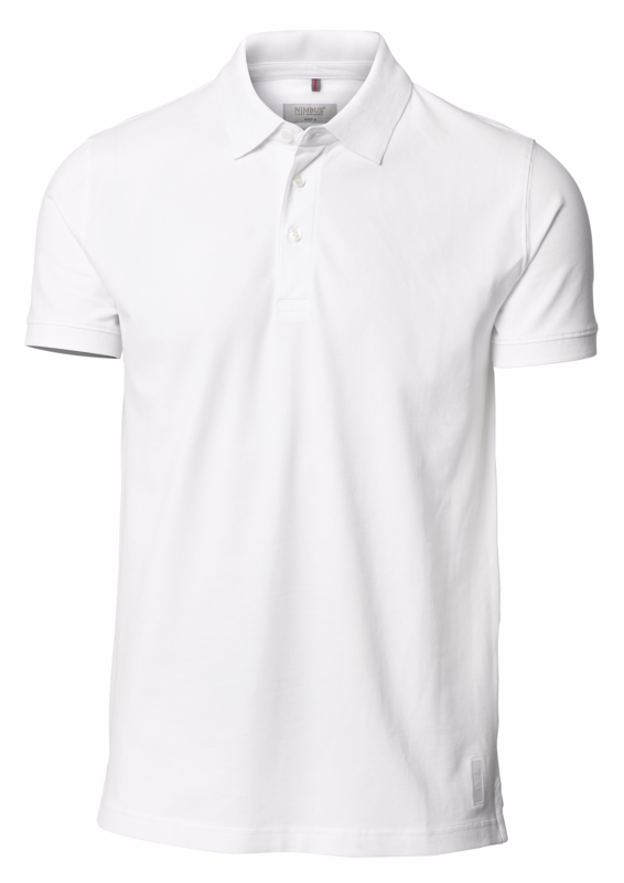 Poloshirt V-hals Harvard White, str. 2XL