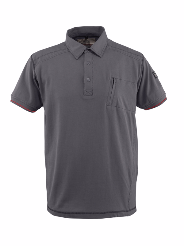 Polo shirt Kreta lys antracit, Str. L