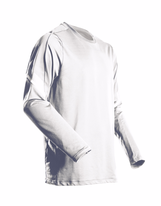 T-shirt L/Æ 22281 Hvid, str. 3XL