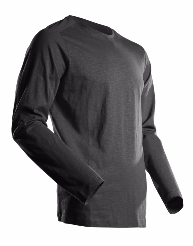 T-shirt L/Æ 22581 Sort, str. 4XL