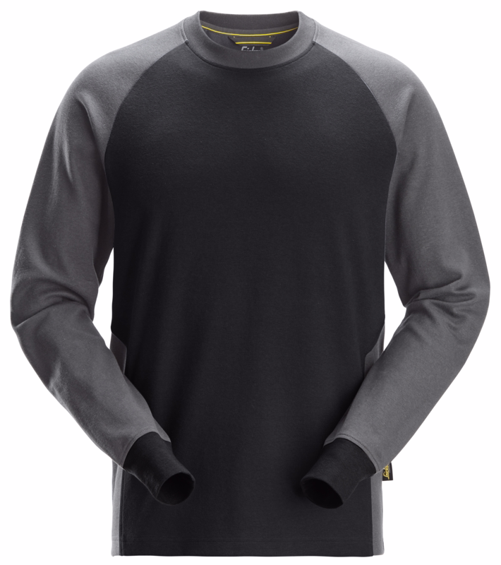 Sweatshirt 2840 Sort/koksgrå, str. M