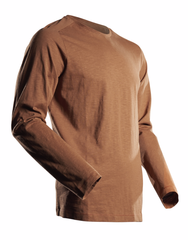 T-shirt L/Æ 22581 Nøddebrun, str. S