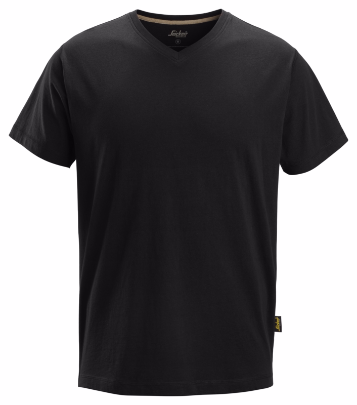 T-shirt V-hals 2512 Sort, str. XS
