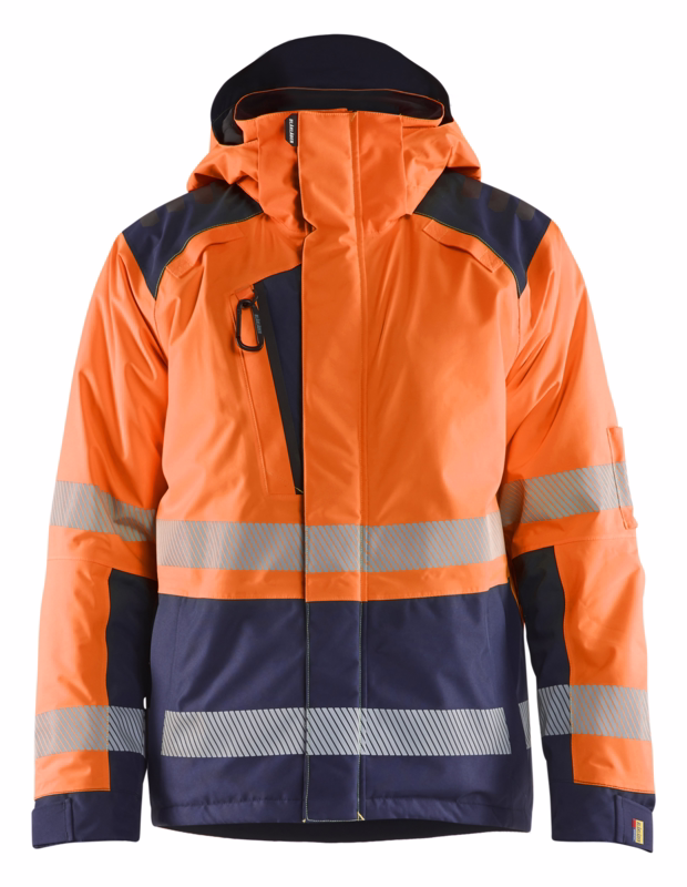 Vinterjakke 4455 Hi-vis Orange/Marineblå, str. S