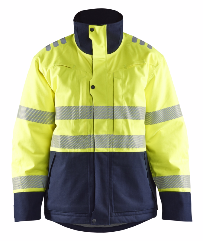 Vinterjakke 4517 Hi-vis Gul/Marineblå, str. S