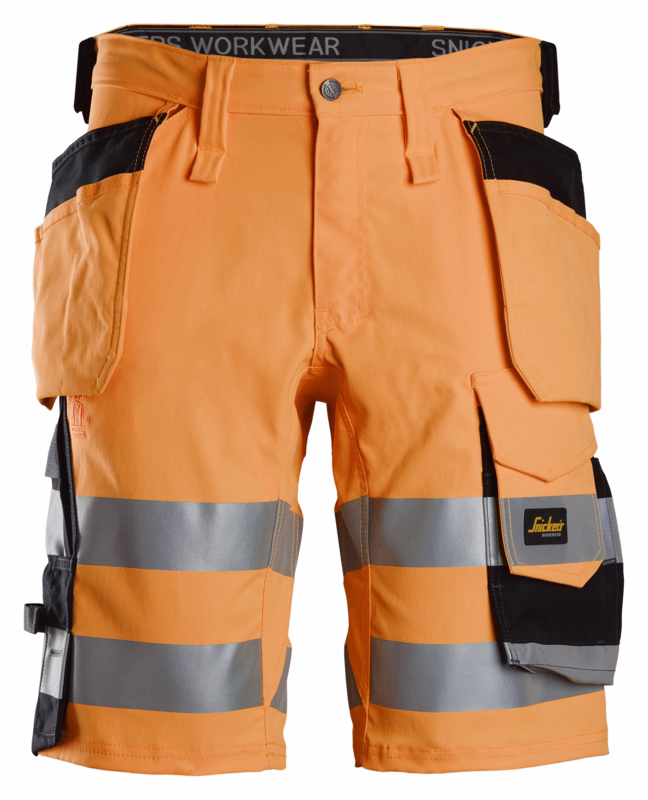 Arbejdsshorts Hi-vis 6135 Orange/sort, str. 52
