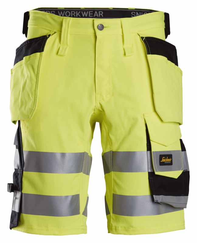 Arbejdsshorts Hi-vis 6135 Gul/sort, str. 44