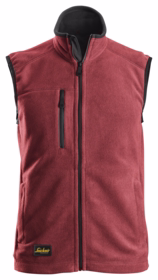 Snickers - Fleece Vest 8024 Polartec Chilirød/Sort