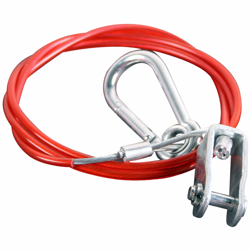 Sikkerhedswire m/gaffel t/ trailer