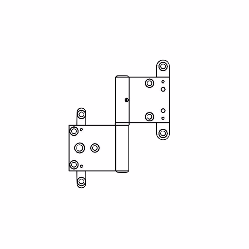 Nothængsel hvid System 700 H m/ekstra udlad. 7786