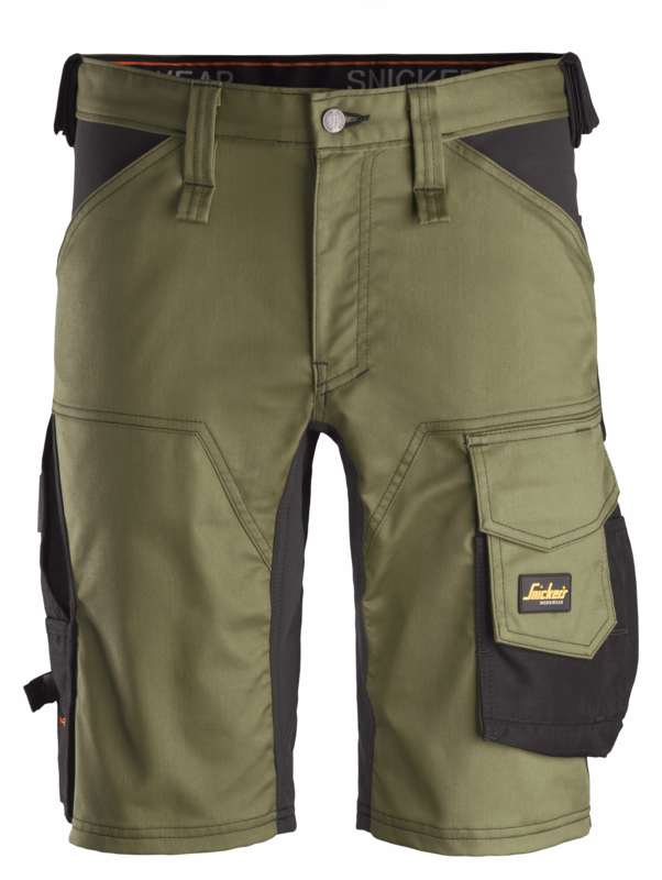 Arbejdsshorts 6143 Khaki grøn/sort, str. 52