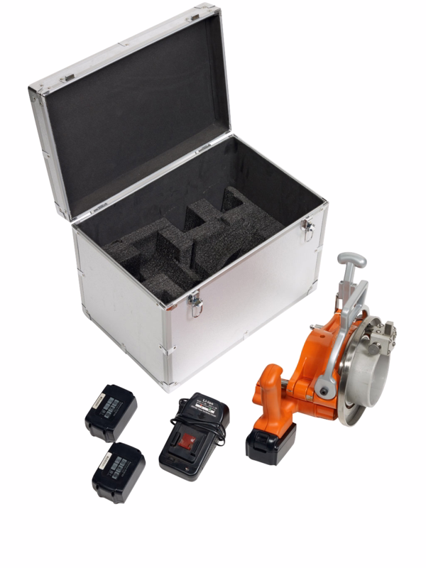 Rørskærer akku Ø110 mm, 2 batterier + lader i kuffert