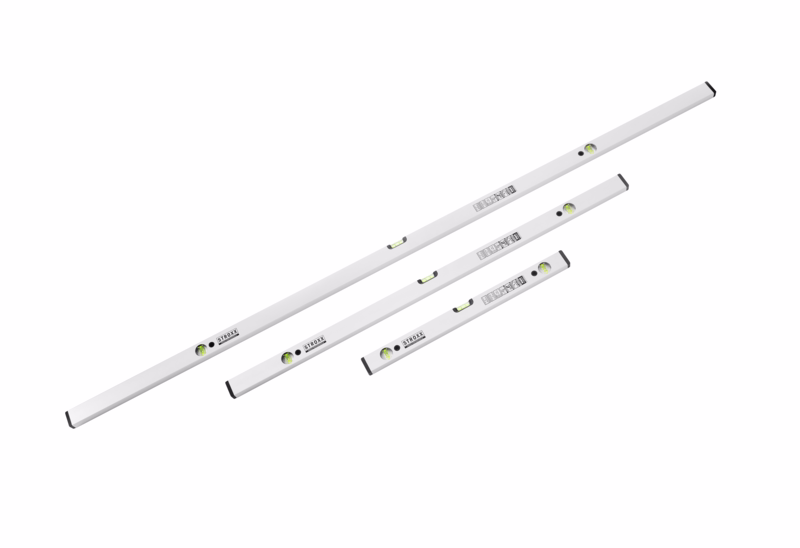 Vaterpassæt sølveloxeret 60/120/200cm