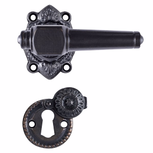 Dørgreb bøg sort Almue 671 m/sort roset 45x65 Svanemølle