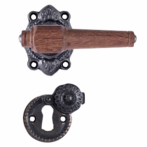 Dørgreb bubinga Almue 671 m/sort roset 45x65 Svanemølle