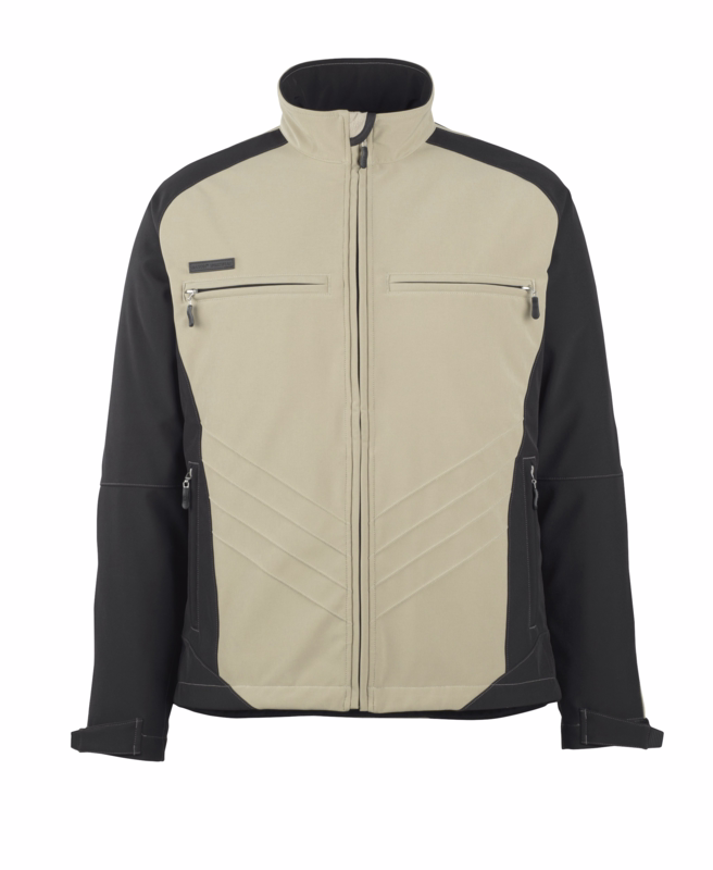 Softshell jakke 12002 lys kaki/sort, str. XS